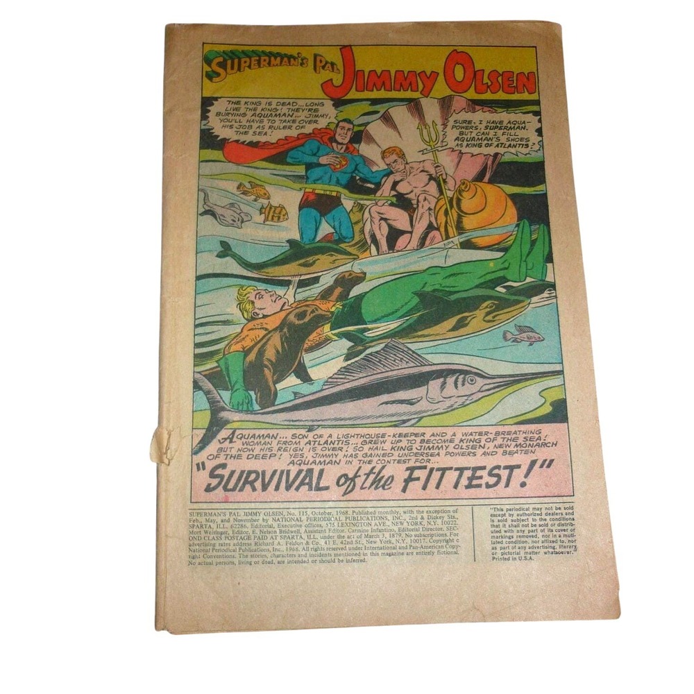Superman's Pal Jimmy Olsen #115 (October 1968) Featuring: Aquaman Neal Adams
